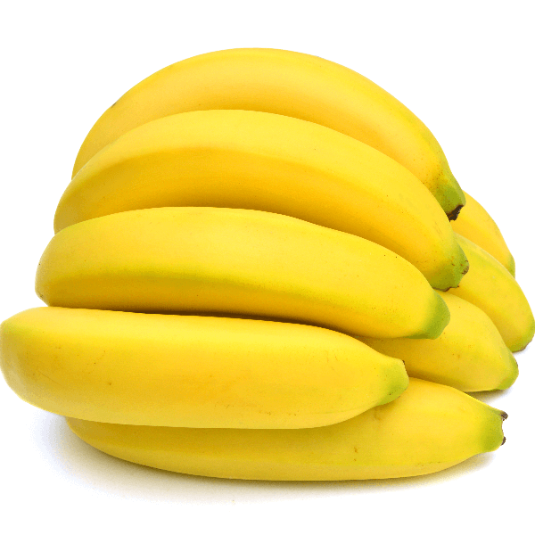 Bunch of bananas on white background