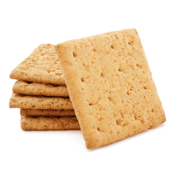 Graham crackers on white background