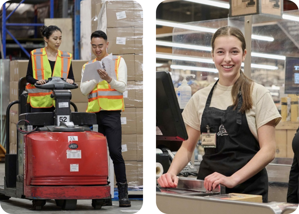 Farm Boy cashier and warehouse workers