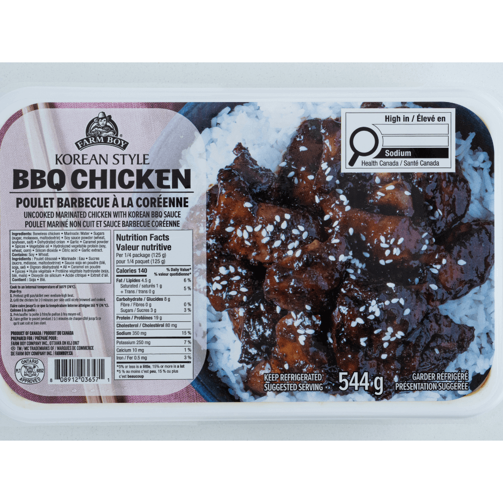 Package of Farm Boy Korean-Style BBQ Chicken