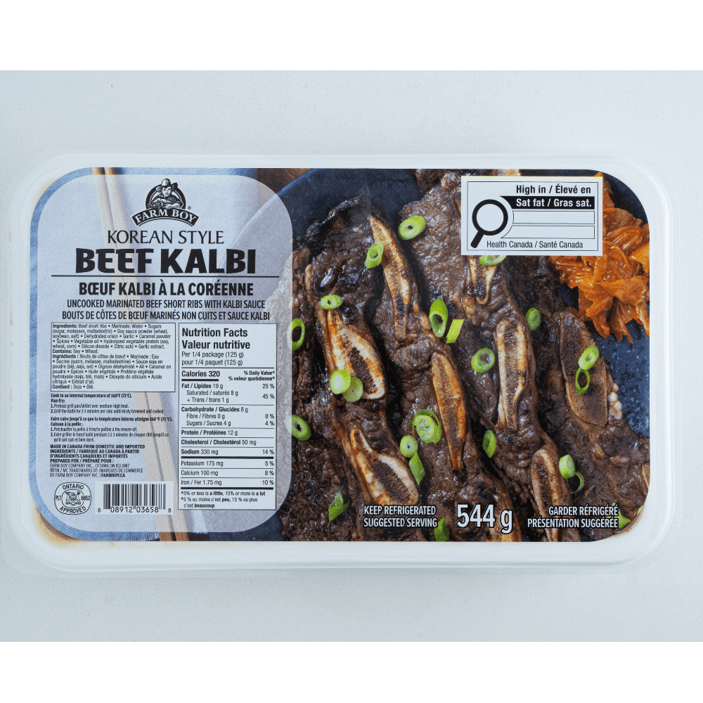 Package of Farm Boy Korean-Style Beef Kalbi