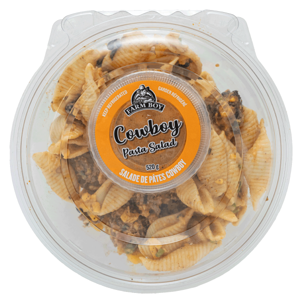 Container of Farm Boy Cowboy Pasta Salad