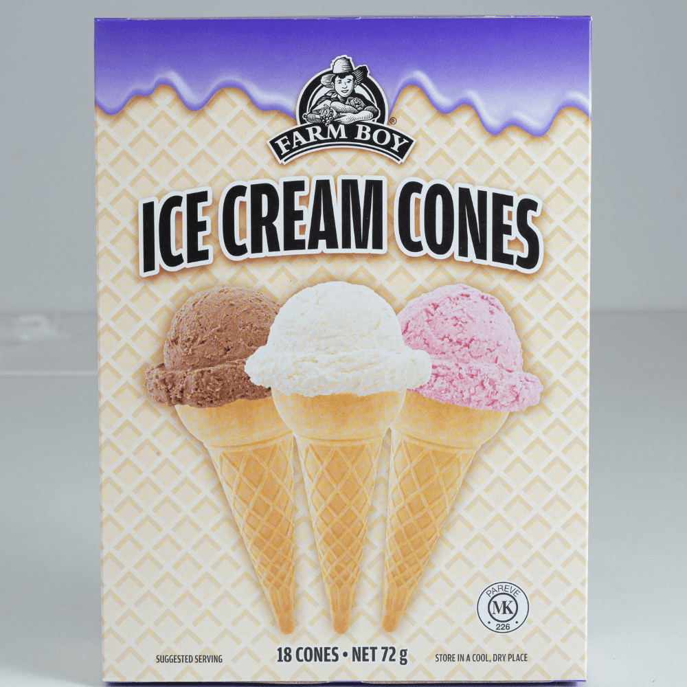 Box of Farm Boy Ice Cream Cones
