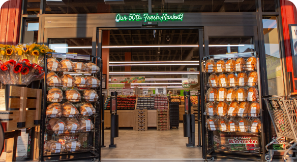Front entrance to Farm Boy's 50th store in Burlington South on August 15, 2024