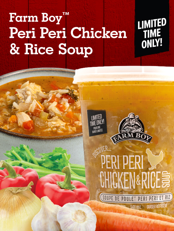 Peri Peri Chicken Soup at Farm Boy LTO
